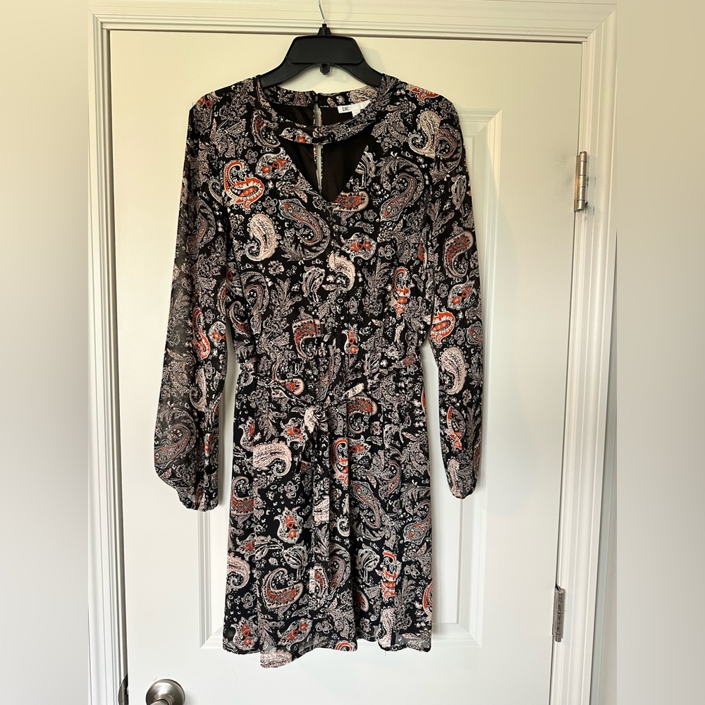 DR2 Paisley Dress (orange and black)